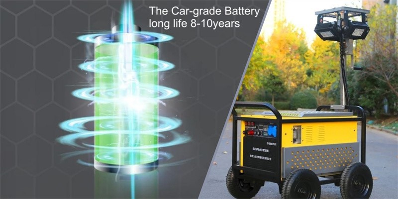 Automotive grade battery generator with light good for night working Automotive grade battery generator with light good for night working